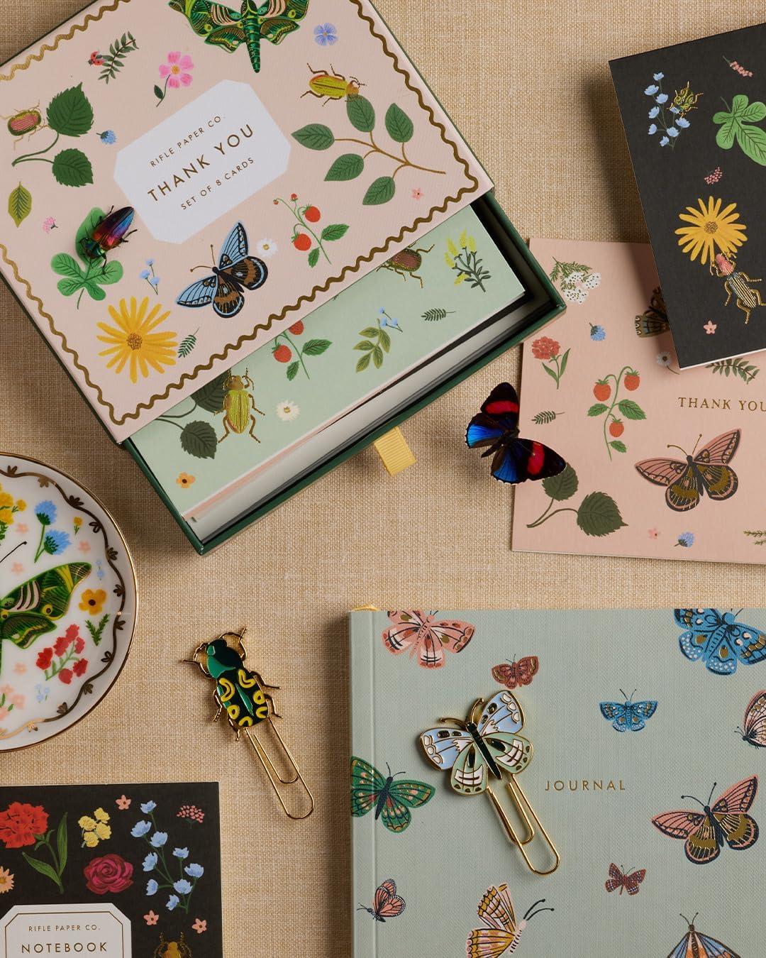 imageRIFLE PAPER CO Curio Enamel Paper Clip Set Use for Organizing Decorating and More for Important Documents Designed with Both Style and Function in Mind