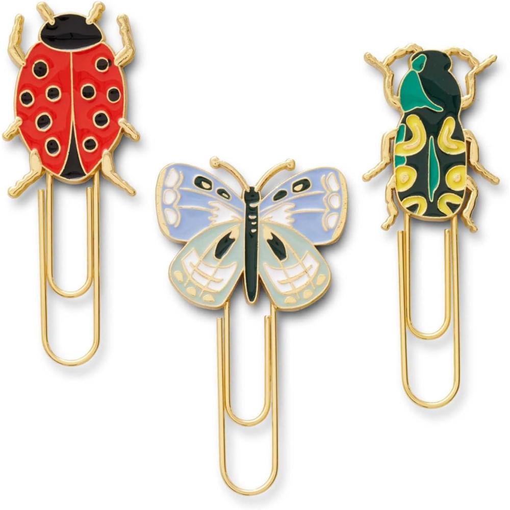 imageRIFLE PAPER CO Curio Enamel Paper Clip Set Use for Organizing Decorating and More for Important Documents Designed with Both Style and Function in Mind