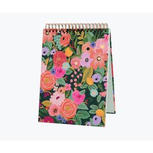 RIFLE PAPER CO. Garden Party Desktop Weekly Planner, 52 Undated Pages Printed Front and Back, Metallic Gold Foil and Spiral Bound, Printed in Full Color and Foil Stamped(Garden Party)