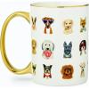 RIFLE PAPER CO. Dog Days Canvas Tote Bag and Hot Dogs Porcelain Mug Bundle