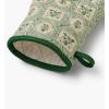 RIFLE PAPER CO. Oven Mitt, 100% Cotton Heat Resistant Oven Glove Pot Holders, Protects from Temperatures Up to 450 Degrees Fahrenheit, Diamond Quilted 12″ L X 7″ W, Artichoke