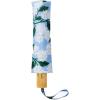 RIFLE PAPER CO. Umbrella | Matching Storage Sleeve, Portable Fold Up Size, Auto Open and Close, Wooden Handle, 43″ Open Diameter, Printed in Full Color (11⅛” Closed Length), Hydrangea