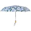 RIFLE PAPER CO. Umbrella | Matching Storage Sleeve, Portable Fold Up Size, Auto Open and Close, Wooden Handle, 43″ Open Diameter, Printed in Full Color (11⅛” Closed Length), Hydrangea