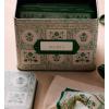 RIFLE PAPER CO. Recipe Tin, Includes 24 Individual Cards and 12 Dividers, Holds Approximately 200 Inserts, Box Size 4.25″ W x 6.25″ L x 5″ H, Artichoke