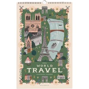 RIFLE PAPER CO. Wall Calendar, Dated for the Months of January – December 2026, Monthly Illustrations, Remember Birthdays, Anniversaries, Celebrations and More (17″L x 11″W), World Travel