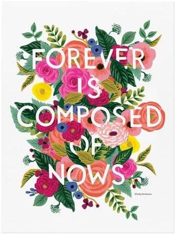 imageRIFLE PAPER CO Art Print  Created from Original Gouache Paintings Printed in Full Color on Bright White Matte Cover Paper Great for Decoration 8 L x 10 W Dickinson Quote