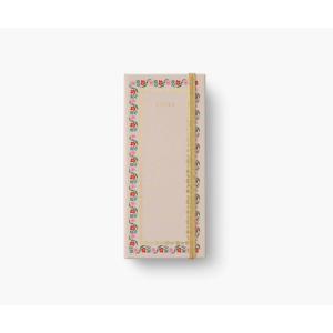 RIFLE PAPER CO. Delphine Sticky Note Folio 50 Sheets Per Pad, 6.66″ L x 3″ W, Includes Tear-Off Pad & Sticky Notes, Gold Foil Accents, Hard Cover, Elastic Closure, Keep Track of Your Everyday to-Do’s