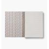 RIFLE PAPER CO. Dahlia Spiral Notebook, Full Color Illustrated Softcover with Gold Foil Accents, 150 Ruled Perforated Pages, 6.25″ W x 8.5″ L, Pocket Folders for Storage(Delphine)