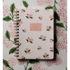 RIFLE PAPER CO. Dahlia Spiral Notebook, Full Color Illustrated Softcover with Gold Foil Accents, 150 Ruled Perforated Pages, 6.25″ W x 8.5″ L, Pocket Folders for Storage(Pink Hydrangea)