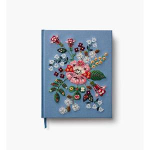 RIFLE PAPER CO. Gracie Embroidered Sketchbook 108 Blank Pages for Sketching, 10.25″ L x 8.25″ W, Cloth Cover with Floral Embroidery, Includes Grosgrain Ribbon Bookmark