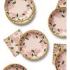 RIFLE PAPER CO. Pink Hydrangea Floral Cocktail Beverage Napkins, Set of 20, Disposable Beverage Hand Napkins for Birthdays and Parties, with Elegant Designs, Printed in Full Color