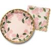 RIFLE PAPER CO. Pink Hydrangea Floral Cocktail Beverage Napkins, Set of 20, Disposable Beverage Hand Napkins for Birthdays and Parties, with Elegant Designs, Printed in Full Color
