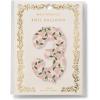 RIFLE PAPER CO. Pink Hydrangea Mylar Numbered Balloon, Elegant Floral Pattern, Full Color Print (40″ L, Decor for Celebrations, Holidays, and Parties), #5(#3)