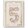 RIFLE PAPER CO. Pink Hydrangea Mylar Numbered Balloon, Elegant Floral Pattern, Full Color Print (40″ L, Decor for Celebrations, Holidays, and Parties), #5(#5)
