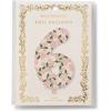 RIFLE PAPER CO. Pink Hydrangea Mylar Numbered Balloon, Elegant Floral Pattern, Full Color Print (40″ L, Decor for Celebrations, Holidays, and Parties), #5(#6)