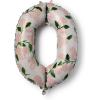 RIFLE PAPER CO. Pink Hydrangea Mylar Numbered Balloon, Elegant Floral Pattern, Full Color Print (40″ L, Decor for Celebrations, Holidays, and Parties), #5(#0)