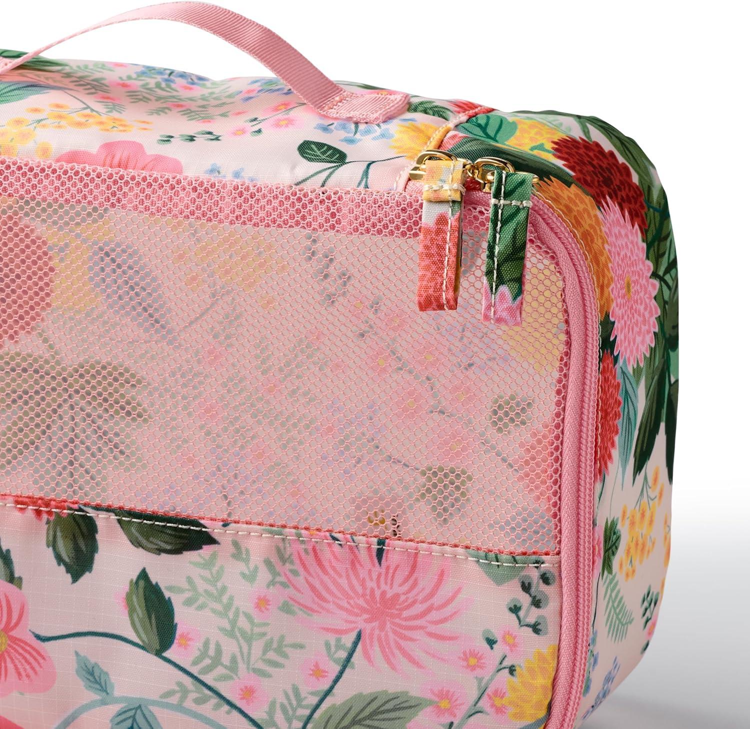 imageRIFLE PAPER CO Dahlia Floral Print Travel Packing Cubes Small Medium Large Laundry Bag Essential 4Piece Luggage Organizer Set for Effortless Packing Suitcase Storage amp Stylish Vacation Travel
