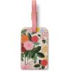 RIFLE PAPER CO. Dahlia Floral Pattern Durable Luggage Tag with Secure Strap for Easy, Instant Identification and Secure Contact Information Display, Bag Tags Printed in Full Color 4.33″ L x 2.75″ W