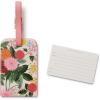 RIFLE PAPER CO. Dahlia Floral Pattern Durable Luggage Tag with Secure Strap for Easy, Instant Identification and Secure Contact Information Display, Bag Tags Printed in Full Color 4.33″ L x 2.75″ W