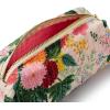 RIFLE PAPER CO. Dahlia Floral Quilted Makeup Bag, Small Cosmetic Pouch for Organizing Small Essentials, Printed in Full Color with Stylized Pattern and Foil Stamped Logo (2.5″ W x 7″ L x 4.25″ H)
