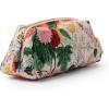 RIFLE PAPER CO. Dahlia Floral Quilted Makeup Bag, Small Cosmetic Pouch for Organizing Small Essentials, Printed in Full Color with Stylized Pattern and Foil Stamped Logo (2.5″ W x 7″ L x 4.25″ H)