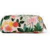 RIFLE PAPER CO. Dahlia Floral Quilted Makeup Bag, Small Cosmetic Pouch for Organizing Small Essentials, Printed in Full Color with Stylized Pattern and Foil Stamped Logo (2.5″ W x 7″ L x 4.25″ H)