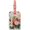 RIFLE PAPER CO. Dahlia Floral Pattern Durable Luggage Tag with Secure Strap for Easy, Instant Identification and Secure Contact Information Display, Bag Tags Printed in Full Color 4.33″ L x 2.75″ W