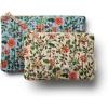 RIFLE PAPER CO. Gracie Collection Quilted Pouch Set, Organizer Bag for Makeup, School Supplies and Travel, Small Coin Purse for Women, Gold Zipper and Hardware
