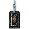 RIFLE PAPER CO. Rosette Floral Pattern Durable Luggage Tag with Secure Strap for Instant Identification, Secure Information Display, Bag Tags Printed in Full Color 4.33″ L x 2.75″ W