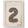 RIFLE PAPER CO. Birthday Candles Mylar Numbered Balloon, Birthday Candles Pattern, Full Color Print (40″ L, Decor for Events, Holidays, and Parties), #6(#2)