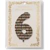 RIFLE PAPER CO. Birthday Candles Mylar Numbered Balloon, Birthday Candles Pattern, Full Color Print (40″ L, Decor for Events, Holidays, and Parties), #6(#6)