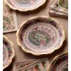 RIFLE PAPER CO. Floral Cake Design Dessert Plates, Set of 8 Paper Plates, Printed in Full Color and Gold Foil Stamped, Elegant Design Perfect for Birthdays and Gatherings