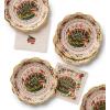RIFLE PAPER CO. Floral Cake Design Dessert Plates, Set of 8 Paper Plates, Printed in Full Color and Gold Foil Stamped, Elegant Design Perfect for Birthdays and Gatherings