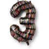 RIFLE PAPER CO. Birthday Candles Mylar Numbered Balloon, Birthday Candles Pattern, Full Color Print (40″ L, Decor for Events, Holidays, and Parties), #6(#3)