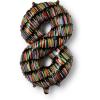 RIFLE PAPER CO. Birthday Candles Mylar Numbered Balloon, Birthday Candles Pattern, Full Color Print (40″ L, Decor for Events, Holidays, and Parties), #6(#8)