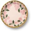 RIFLE PAPER CO. Pink Hydrangea Floral Pattern Paper Dessert Plates, Set of 8, Printed in Full Color & Gold Foil Stamped, Elegant Party Design for All Occasions