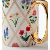 RIFLE PAPER CO. Garden Study Floral Print Porcelain Coffee Mug, Made with Quality Materials, 12oz Capacity, Hand Wash Only, Savor Everyday Moments with Each Sip