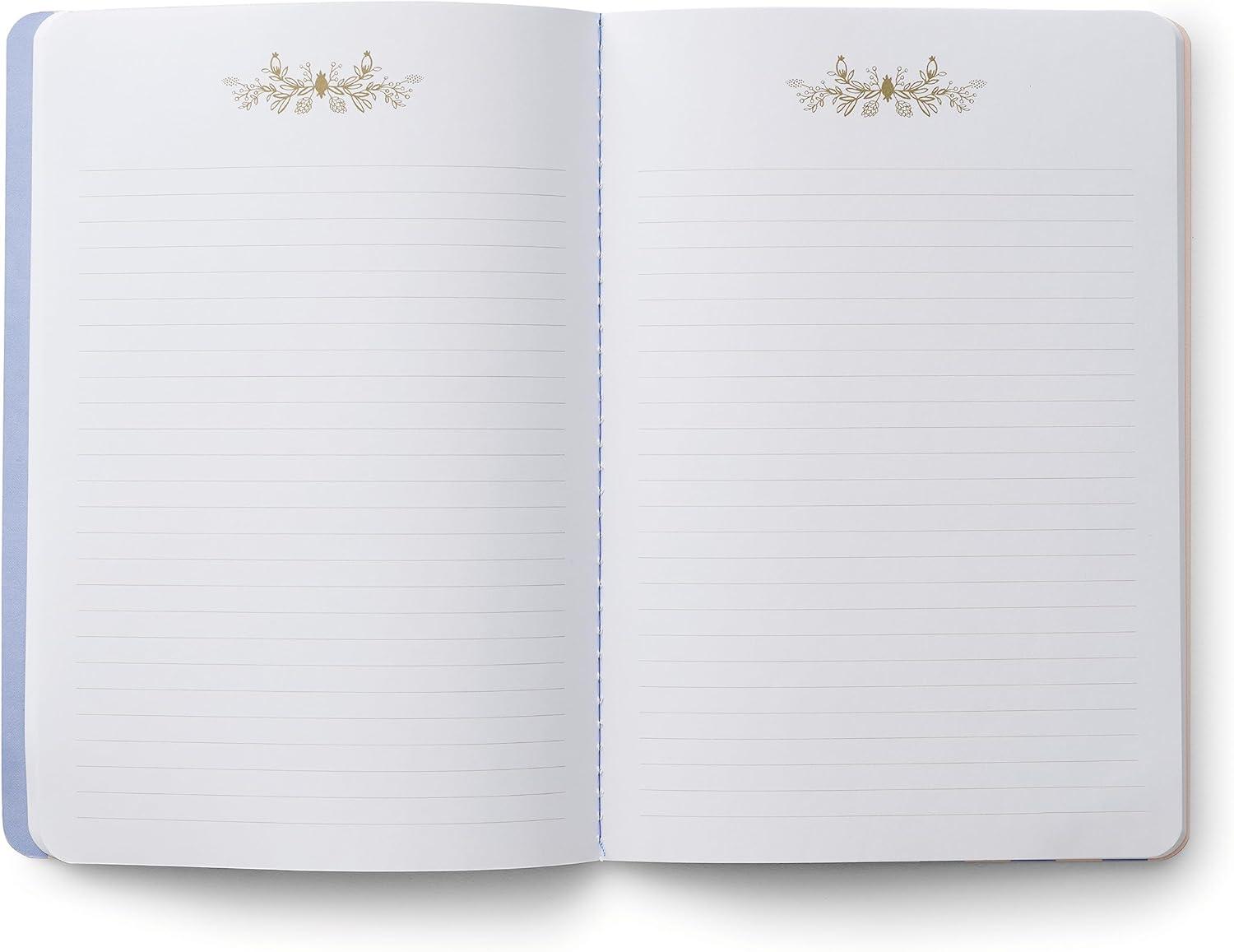 imageRIFLE PAPER CO Assorted Set of 3 Jane Austen Notebooks 85 L x 6 W Set Of 3 64 Ruled Pages With Gold Ink FullColor DieCut Canvas Cover With White Text Paper InteriorHydrangea