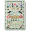 RIFLE PAPER CO. Assorted Set of 3 Jane Austen Notebooks, 8.5″ L x 6″ W, Set Of 3, 64 Ruled Pages With Gold Ink, Full-Color Die-Cut Canvas Cover With White Text Paper Interior(Jane Austen)