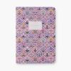 RIFLE PAPER CO. Assorted Set of 3 Jane Austen Notebooks, 8.5″ L x 6″ W, Set Of 3, 64 Ruled Pages With Gold Ink, Full-Color Die-Cut Canvas Cover With White Text Paper Interior(Estee)