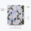 RIFLE PAPER CO. Assorted Set of 3 Jane Austen Notebooks, 8.5″ L x 6″ W, Set Of 3, 64 Ruled Pages With Gold Ink, Full-Color Die-Cut Canvas Cover With White Text Paper Interior(Hydrangea)