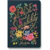 RIFLE PAPER CO. Assorted Set of 3 Jane Austen Notebooks, 8.5″ L x 6″ W, Set Of 3, 64 Ruled Pages With Gold Ink, Full-Color Die-Cut Canvas Cover With White Text Paper Interior(Jane Austen)