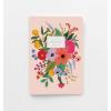 RIFLE PAPER CO. Assorted Set of 3 Jane Austen Notebooks, 8.5″ L x 6″ W, Set Of 3, 64 Ruled Pages With Gold Ink, Full-Color Die-Cut Canvas Cover With White Text Paper Interior(Multicolor)