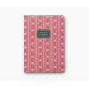 RIFLE PAPER CO. Assorted Set of 3 Jane Austen Notebooks, 8.5″ L x 6″ W, Set Of 3, 64 Ruled Pages With Gold Ink, Full-Color Die-Cut Canvas Cover With White Text Paper Interior(Dahlia)