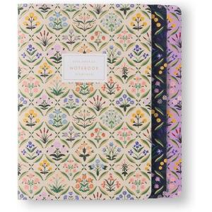 RIFLE PAPER CO. Assorted Set of 3 Jane Austen Notebooks, 8.5″ L x 6″ W, Set Of 3, 64 Ruled Pages With Gold Ink, Full-Color Die-Cut Canvas Cover With White Text Paper Interior(Estee)