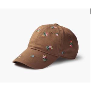 RIFLE PAPER CO. Ditsy Dahlia Baseball Cap, Classic 6 Panel Design, Adjustable Strap, 100% Cotton, Embroidered Allover Garden Party Print, One Size Fits Most