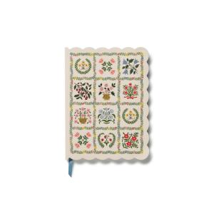 RIFLE PAPER CO. Helena Softcover Journal 150 Lined Pages, 8.5″ L x 6.25″ W, Linen Textured Paper-Wrapped Hardboard Cover, Includes Grosgrain Ribbon Bookmark