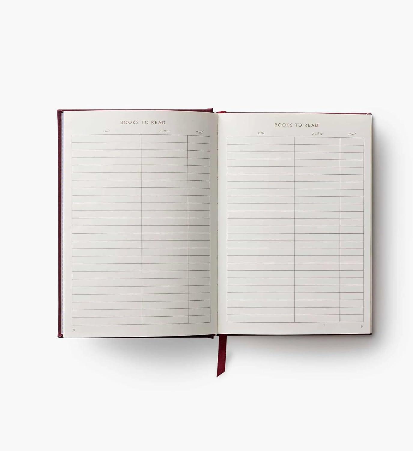 imageRIFLE PAPER CO Ladies Night Book Club Embroidered Book Journal 240 Lined Pages PlaceKeeping Grosgrain Ribbon Uncoated AcidFree Paper 575 W x 8 L x 1 H