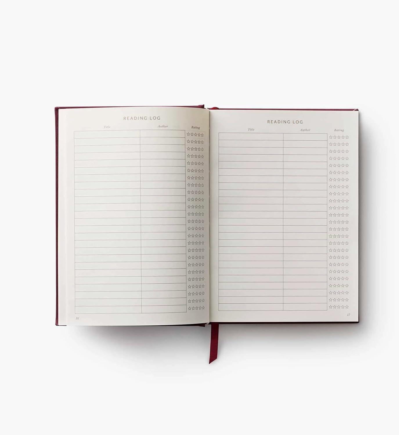 imageRIFLE PAPER CO Ladies Night Book Club Embroidered Book Journal 240 Lined Pages PlaceKeeping Grosgrain Ribbon Uncoated AcidFree Paper 575 W x 8 L x 1 H