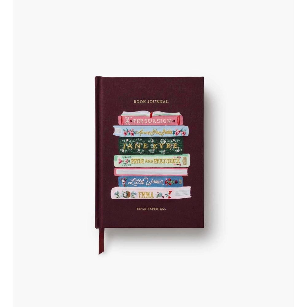 imageRIFLE PAPER CO Ladies Night Book Club Embroidered Book Journal 240 Lined Pages PlaceKeeping Grosgrain Ribbon Uncoated AcidFree Paper 575 W x 8 L x 1 H